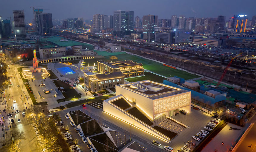 正太廣場鳥瞰。石家莊市文化廣電和旅游局供圖